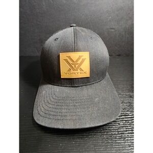 Vortex Optics Mesh‎ Back Trucker Hat Black Gold Logo Snapback leather patch
